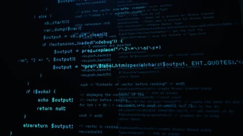 Code du programme défilant vers le bas