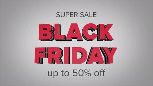 3D Geometric Blocks Reveal Black Friday Sale Text