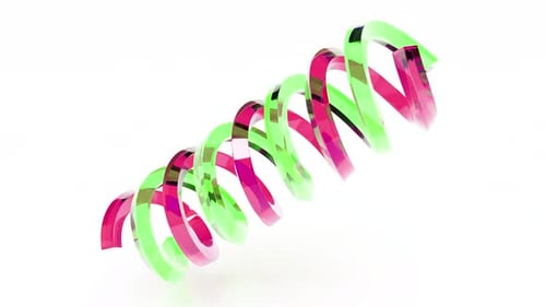 Dynamic Colorful 3D Helix Loop Animation