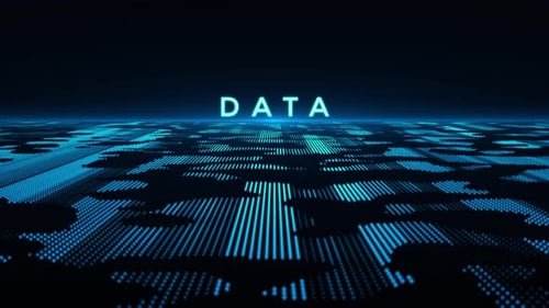 Digitaler Hintergrund und Textanimationsdaten