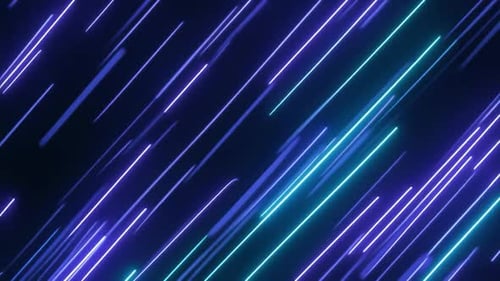 Futuristic Neon Light Streaks Loop Background