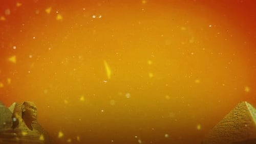 Ancient Egyptian Ruins Logo Reveal with Light Particles