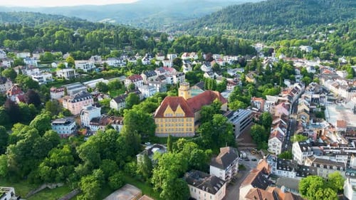 Vue aérienne des bâtiments de Baden-Baden, Allemagne.
