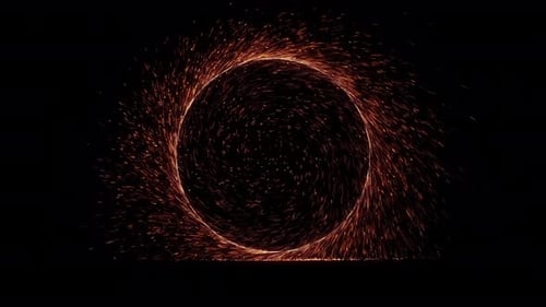 Abstract Glowing Particle Circle Reveal Animation