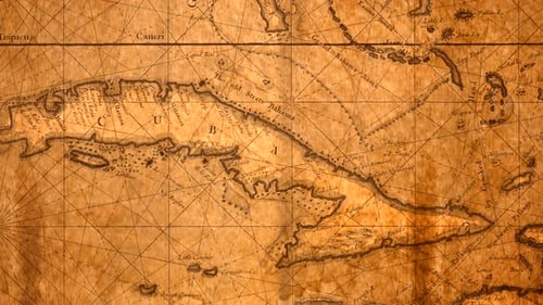 Antique Cuban Map