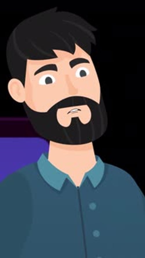 Male Programmer Talking In Office Vertical On Alpha Channel