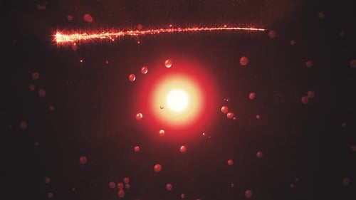 Sparkling Light Trail Reveal with Particles