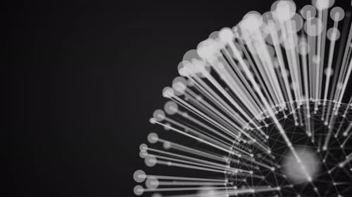 White Abstract Plexus Sphere Network Background Loop V7