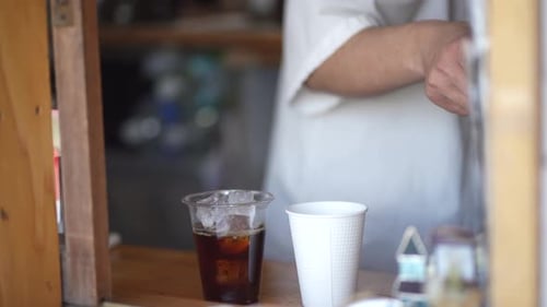 man drinking coffee