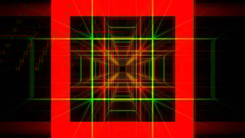 Green And Red Abstract Squares Moving Background Vj Loop In HD