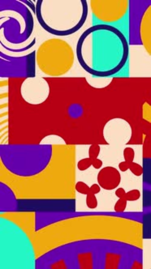 Bauhaus Style Abstract Design Background