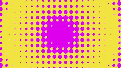 Animated Pop Art Halftone Dot Transition