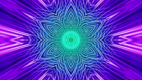 Vibrant Neon Geometric Flowing Pattern Loop