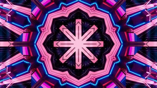 Kaleidoscope Motion Digital Abstract Loop Background Video
