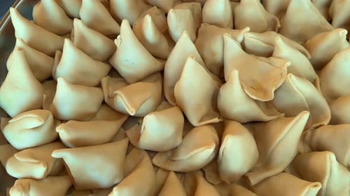 Ungekochte frische Samosa