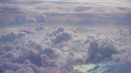 Ethereal Clouds in Colorful Sunrise Sky