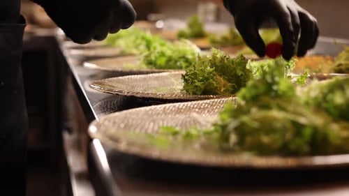 delicious seafood dishes in the Japanese restaurant