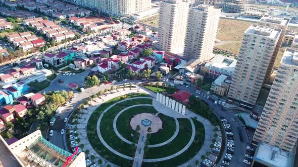 Aerial view of Sakura Park - and 100m Street in Erbil showing MRF ...