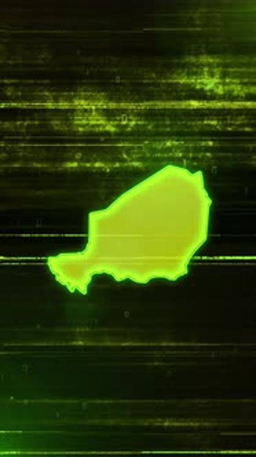 Carte numérique futuriste des problèmes du Niger - Vidéo verticale