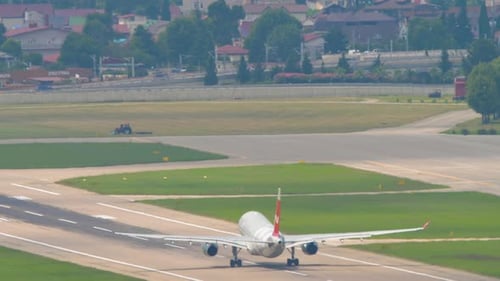 Jet Airplane Take Off Rear View