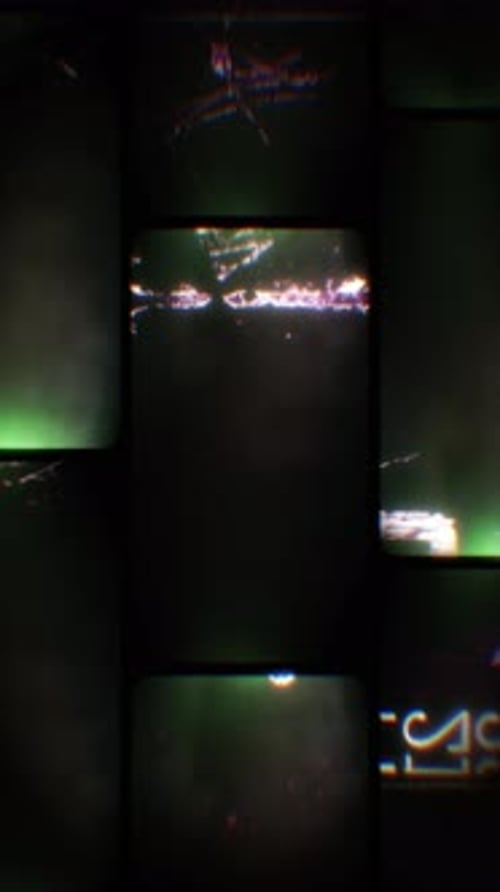 Distorted Portrait Film Reel Strips Noise