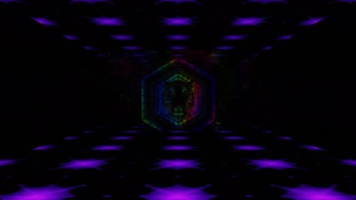 Neon Abstraction in Neon Tunnel VJ DJ Loop