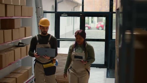 Workers Preparing Warehouse Orders