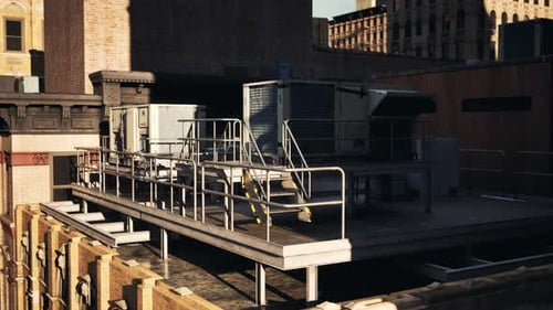 A View of a Building From a Roof of a Building