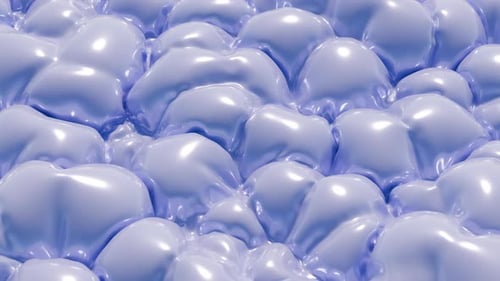 Abstract inflated surface. 3d render animation, realistic motion design