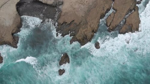 Aerial shot of the ocean