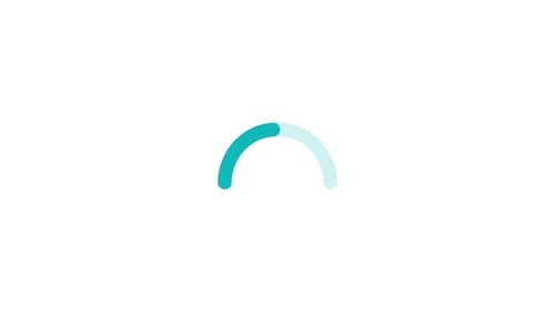 Élément animé pour les infographies commerciales : graphique à jauge simple
