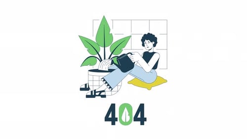 Watering Plant 404 Error Animation