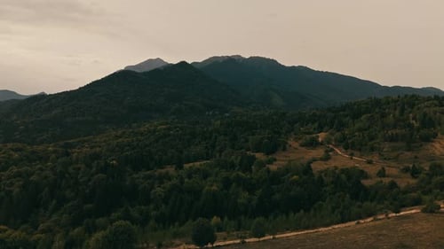 Majestic and Breathtaking Mountain Landscape Set Against a Dramatic Cloudy Sky Above