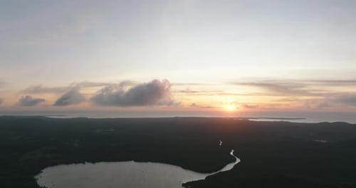 Sunset on a Tropical Island