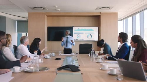 Corporate Meeting with Presentation