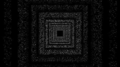 Futuristic Digital Particle Tunnel Loop Animation