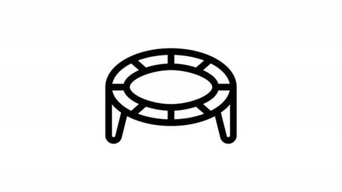 animación de iconos de línea de trampolín