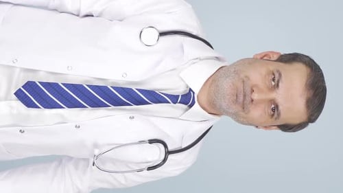 Male Doctor Explains Medical Information