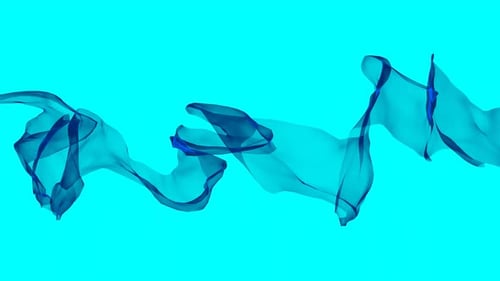 Abstract Fluid Blue Ribbon Wave Seamless Background Animation