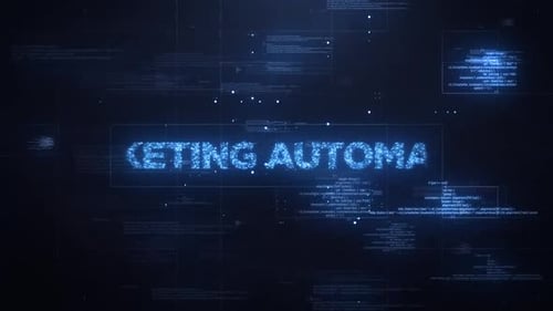 Futuristic Digital Marketing Automation Text Reveal