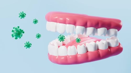 Animated Dental Decay from Bacteria and Viruses