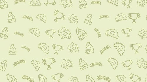 Back To School Animation Pattern Education Science Seamless Doodle Vector