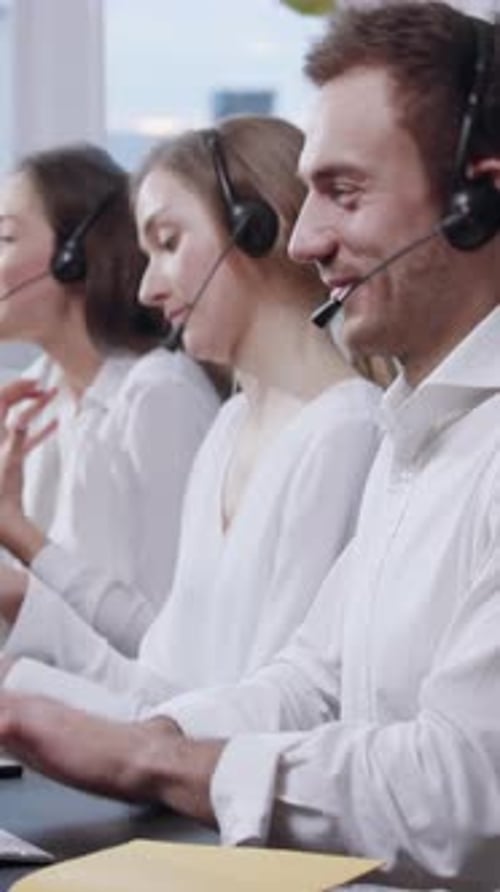 A Dedicated and Professional Call Center Team Diligently Working Together to Achieve Success