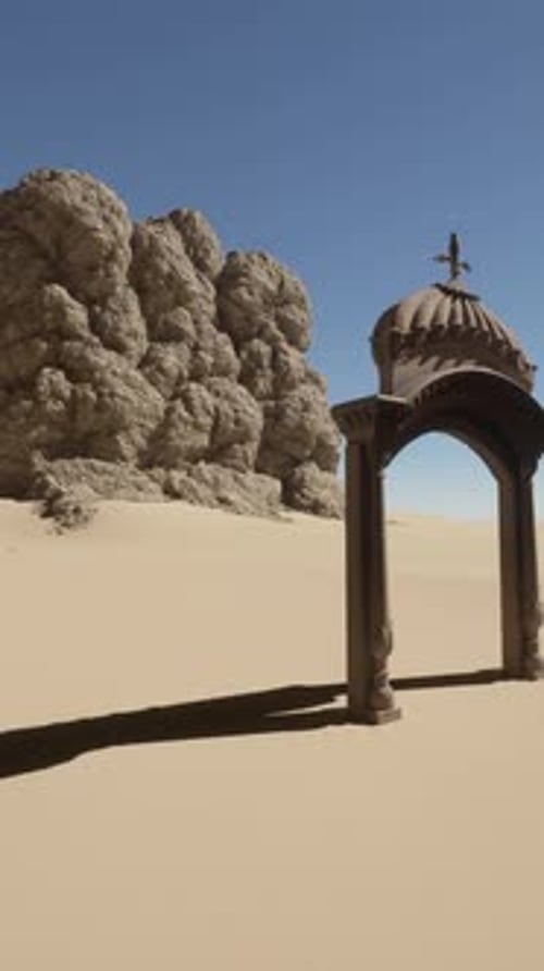 A Small Building in the Middle of a Desert