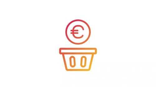 Animated Euros Buy Gradient Icon