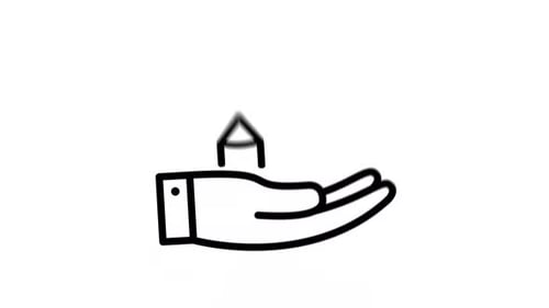 Animación de iconos planos de diseño creativo con bucle continuo y alfa