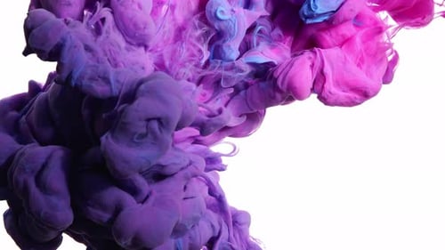 Abstract Purple Pink and Blue Ink Swirls