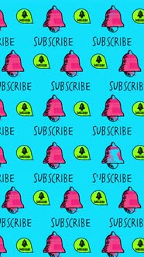 Hand Drawn Subscribe Bell Ping Icons Background Portrait