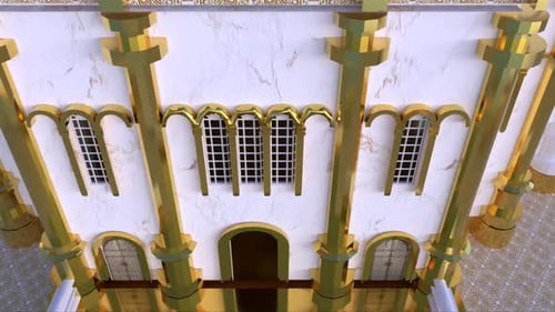 3D Mosque Gold