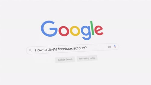 How to delete facebook account? Google search